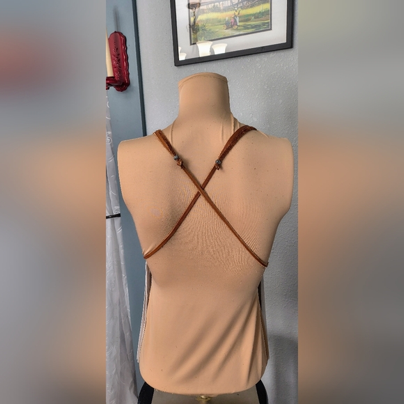 White suede halter top - Picture 2 of 3